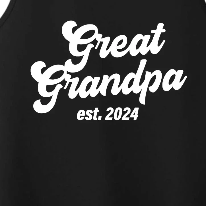 Great Grandpa 2024 Soon To Be Great Grandpa Performance Tank