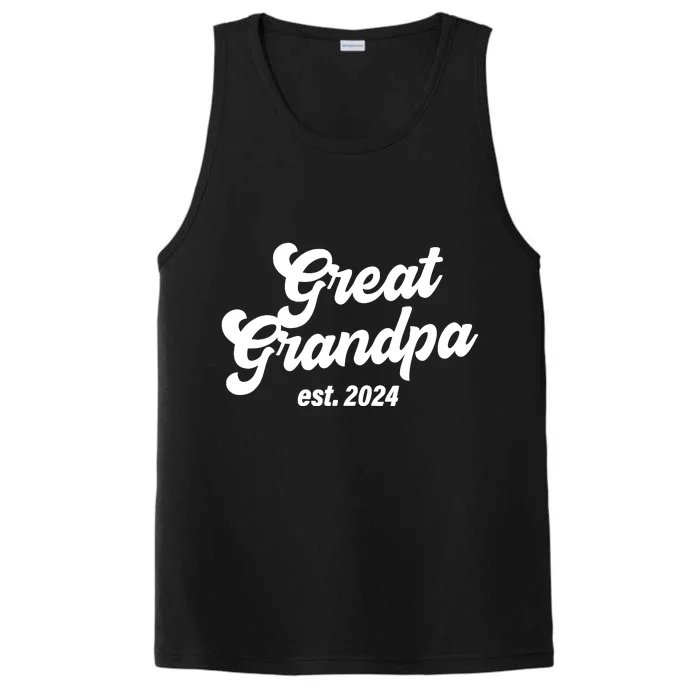 Great Grandpa 2024 Soon To Be Great Grandpa Performance Tank