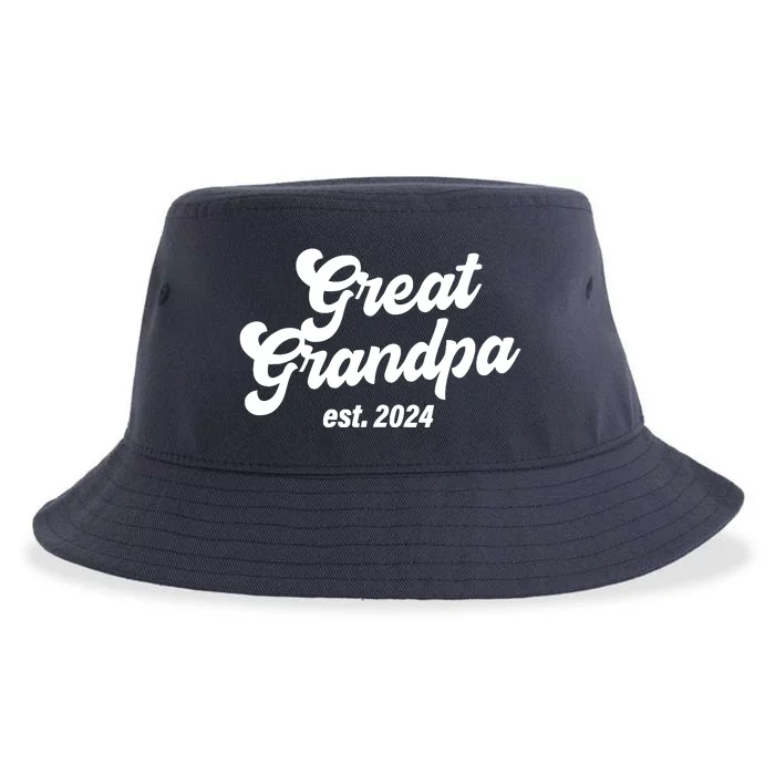 Great Grandpa 2024 Soon To Be Great Grandpa Sustainable Bucket Hat