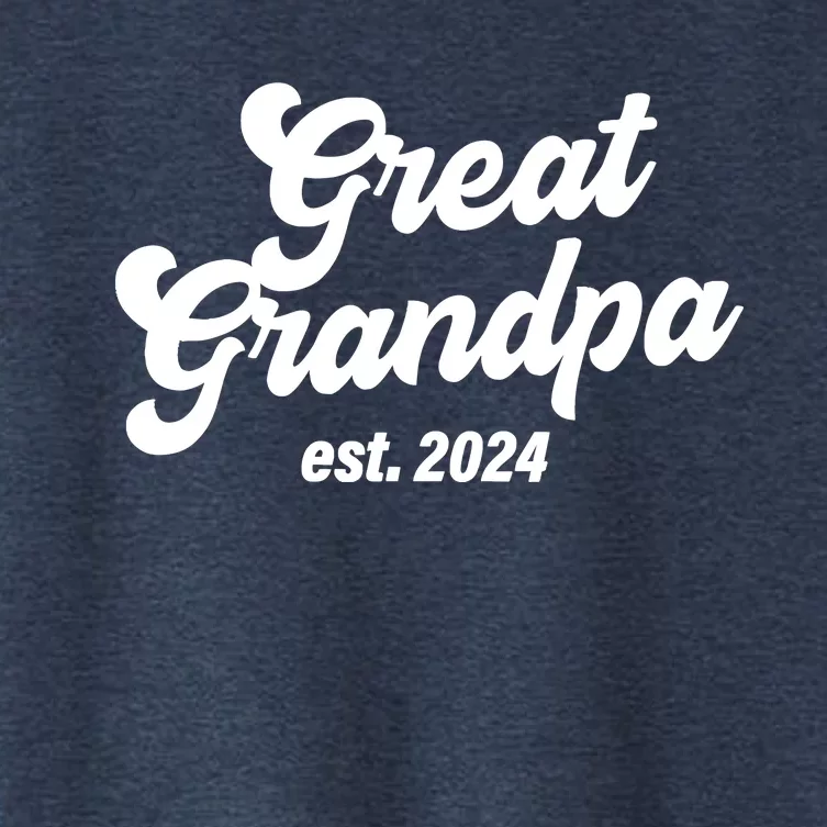 Great Grandpa 2024 Soon To Be Great Grandpa Women's Crop Top Tee