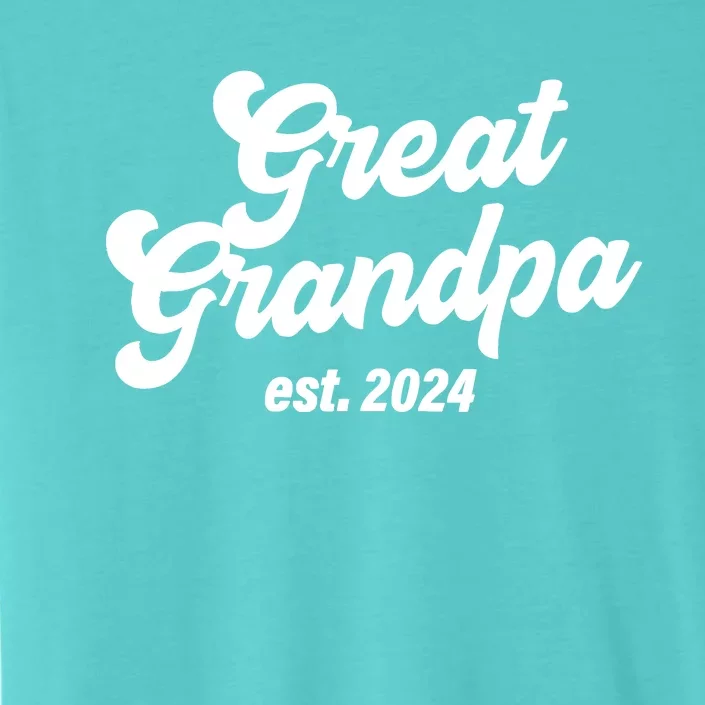 Great Grandpa 2024 Soon To Be Great Grandpa ChromaSoft Performance T-Shirt