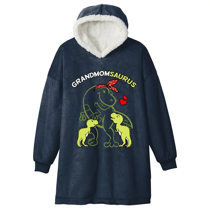 Grandmomsaurus Grandmom 2 Dinosaur Mother's Day Hooded Wearable Blanket