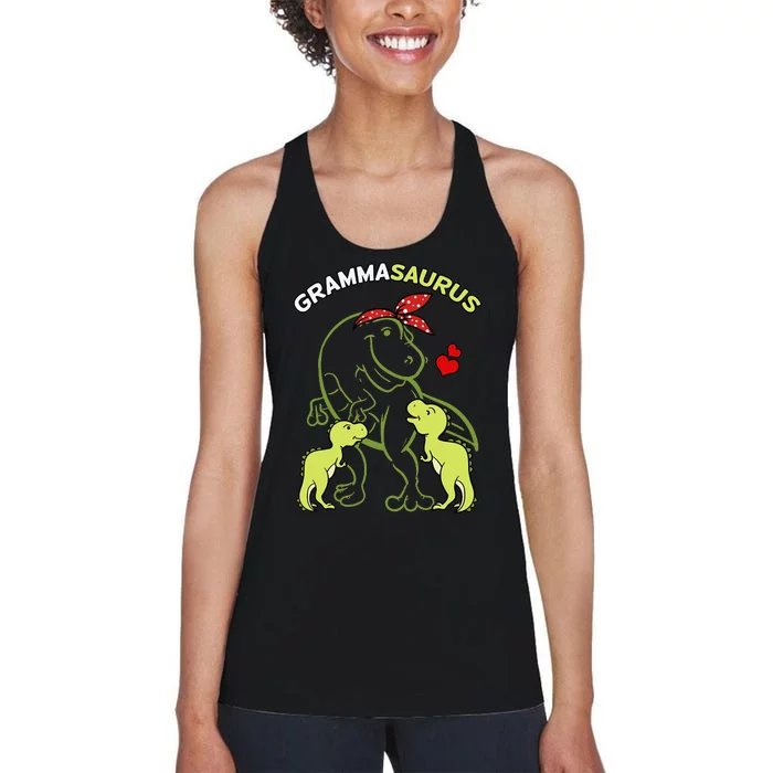 Grammasaurus Gramma 2 Dinosaur Mother's Day Women's Racerback Tank