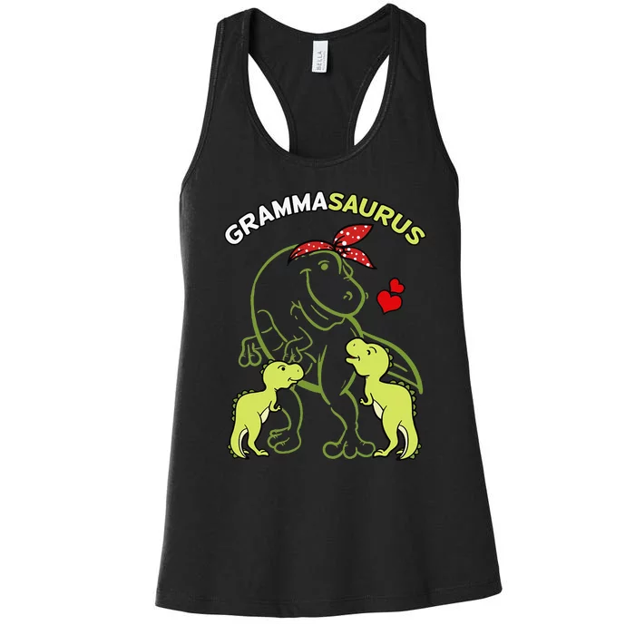 Grammasaurus Gramma 2 Dinosaur Mother's Day Women's Racerback Tank