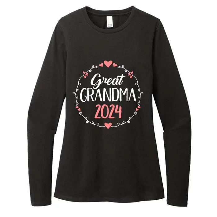 Great Grandma 2024 For Pregnancy Announcement Womens CVC Long Sleeve Shirt