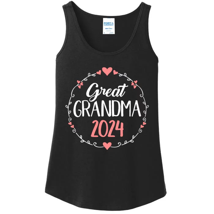 Great Grandma 2024 For Pregnancy Announcement Ladies Essential Tank