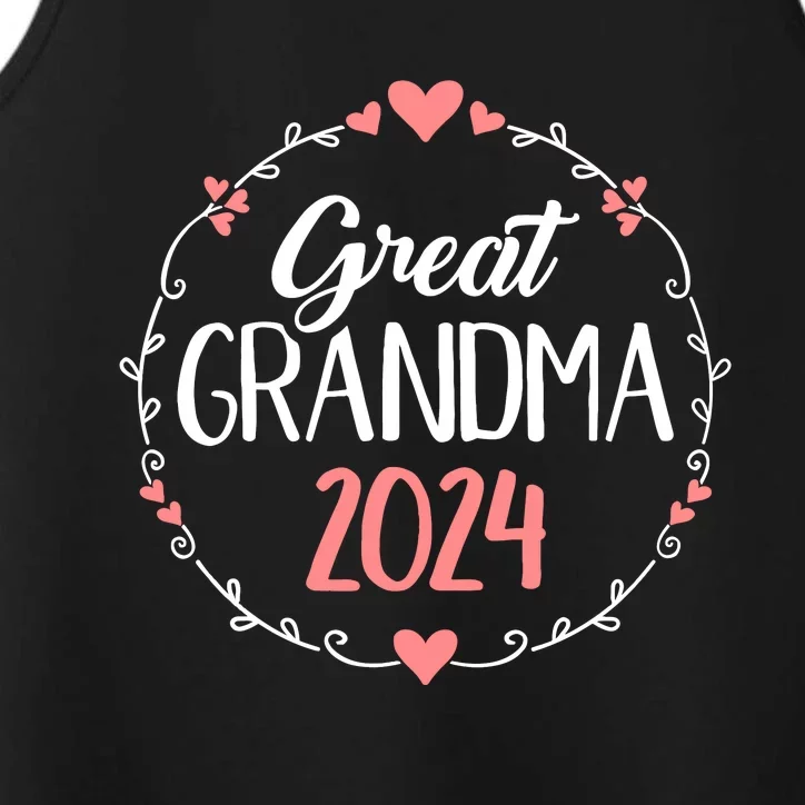 Great Grandma 2024 For Pregnancy Announcement Performance Tank