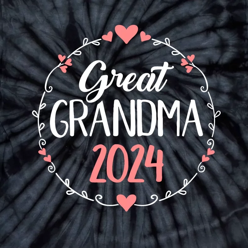 Great Grandma 2024 For Pregnancy Announcement Tie-Dye T-Shirt