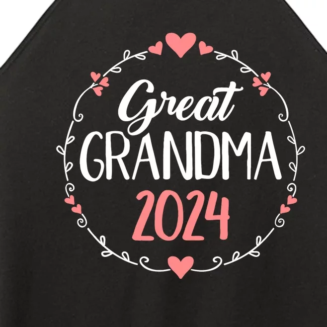 Great Grandma 2024 For Pregnancy Announcement Women’s Perfect Tri Rocker Tank