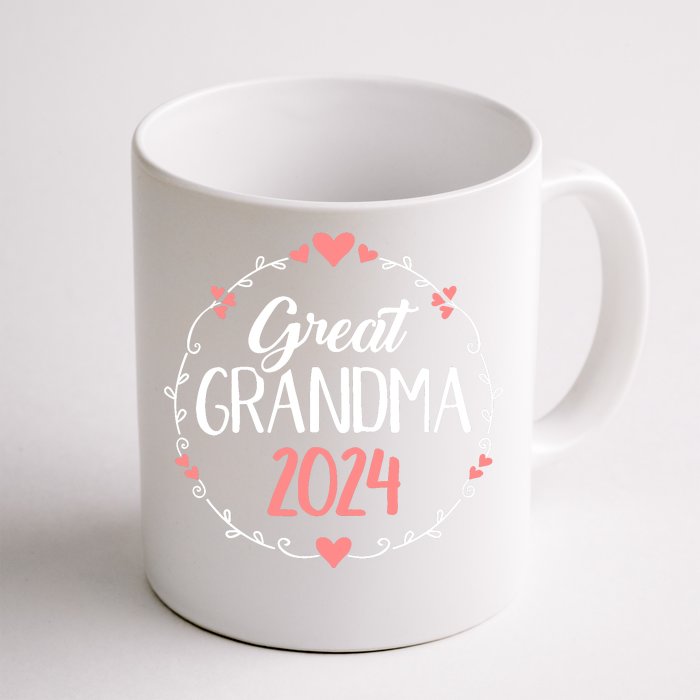 Great Grandma 2024 For Pregnancy Announcement Front & Back Coffee Mug