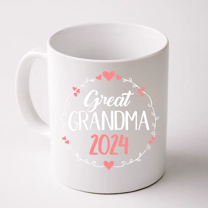 Great Grandma 2024 For Pregnancy Announcement Front & Back Coffee Mug