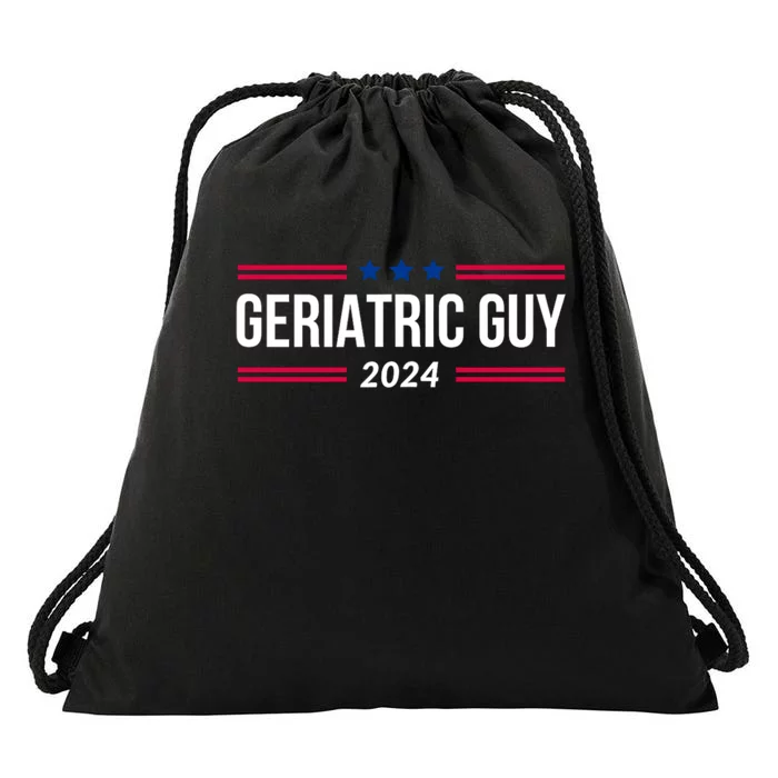 Geriatric Guy 2024 Election Funny President Drawstring Bag