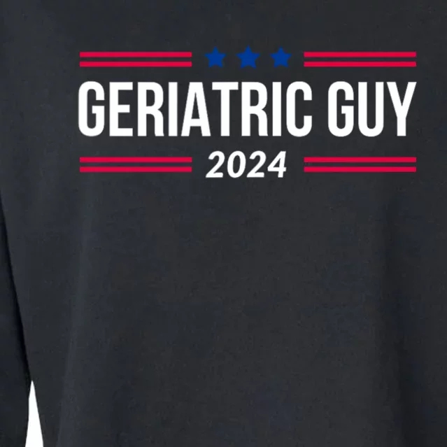 Geriatric Guy 2024 Election Funny President Cropped Pullover Crew