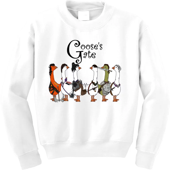 Gooses Gate 3 Goose Baldurs Gate Goosetario Girl Dinner Kids Sweatshirt