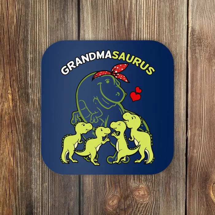 Grandmasaurus Grandma 4 Dinosaur Mother's Day Coaster