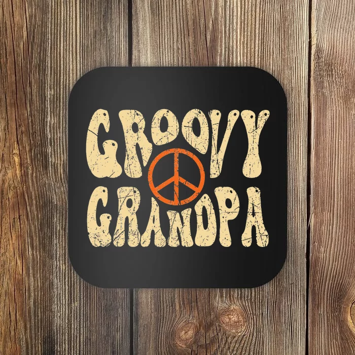 Groovy Grandpa 70s Aesthetic Nostalgia 1970's Retro Grandpa Coaster