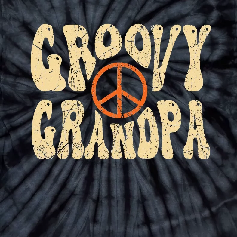 Groovy Grandpa 70s Aesthetic Nostalgia 1970's Retro Grandpa Tie-Dye T-Shirt