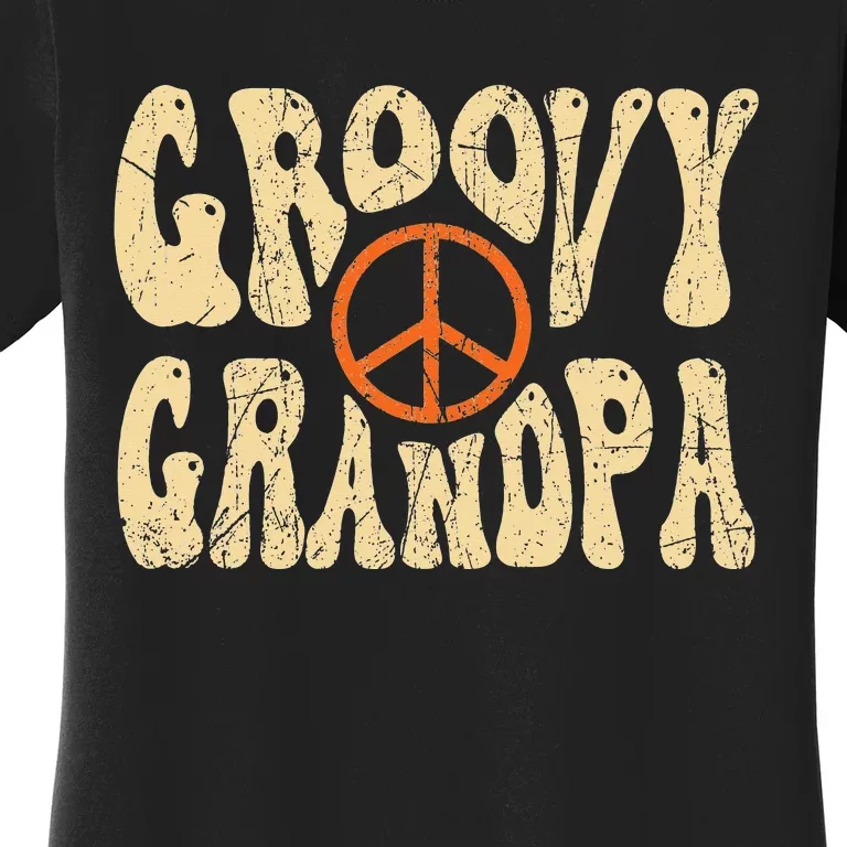 Groovy Grandpa 70s Aesthetic Nostalgia 1970's Retro Grandpa Women's T-Shirt