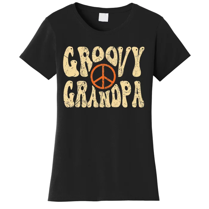 Groovy Grandpa 70s Aesthetic Nostalgia 1970's Retro Grandpa Women's T-Shirt