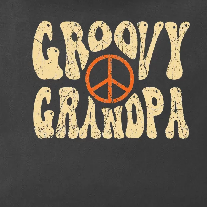 Groovy Grandpa 70s Aesthetic Nostalgia 1970's Retro Grandpa Zip Tote Bag