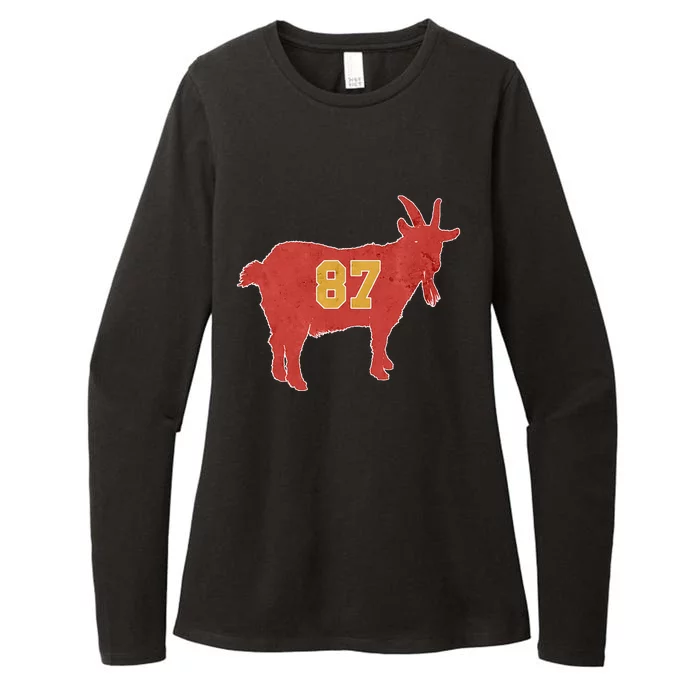 Grunge Goat 87 Red And Yellow Tight End Womens CVC Long Sleeve Shirt