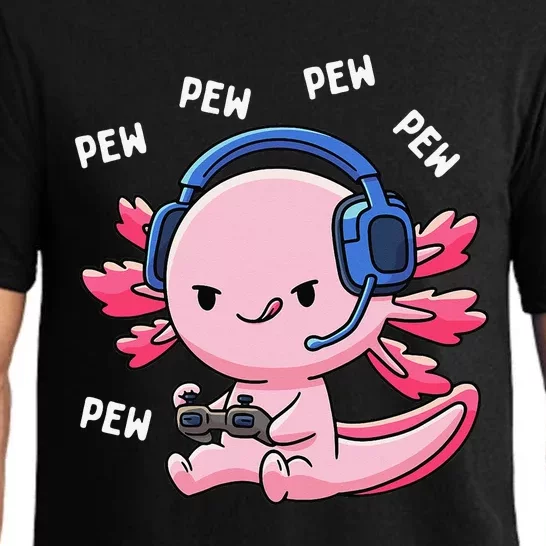 Gamesolotl Gamer Axolotl Fish Gaming Video Gamer Anime Pajama Set