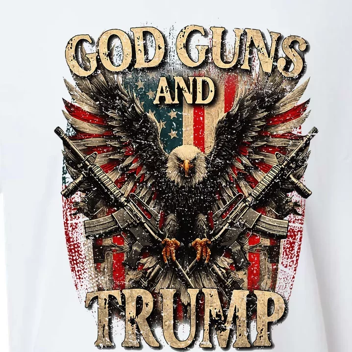 God Guns And Trump 2nd Amendment Flag Eagle Sueded Cloud Jersey T-Shirt