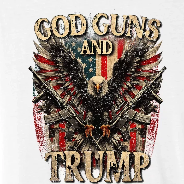 God Guns And Trump 2nd Amendment Flag Eagle ChromaSoft Performance T-Shirt