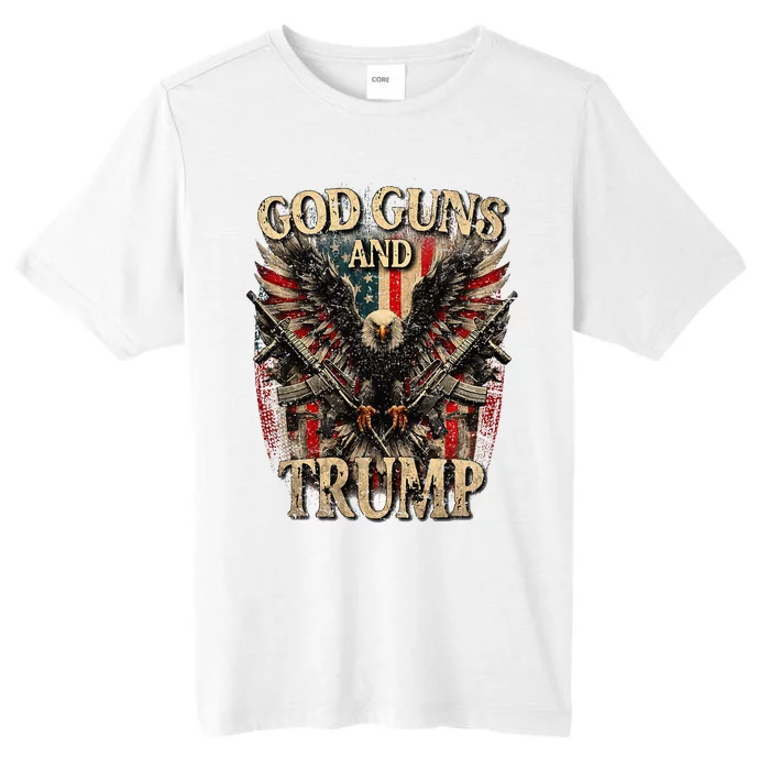 God Guns And Trump 2nd Amendment Flag Eagle ChromaSoft Performance T-Shirt