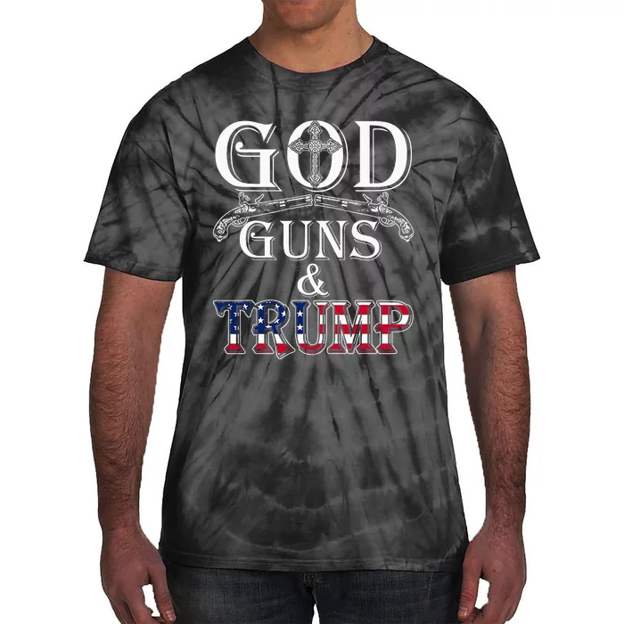 God Guns And Trump 2nd Amendment Tie-Dye T-Shirt