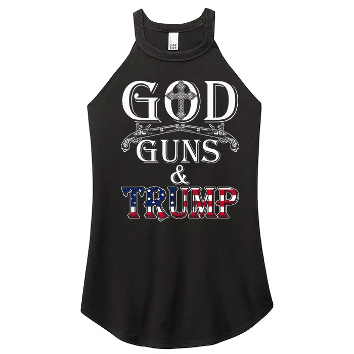 God Guns And Trump 2nd Amendment Women’s Perfect Tri Rocker Tank