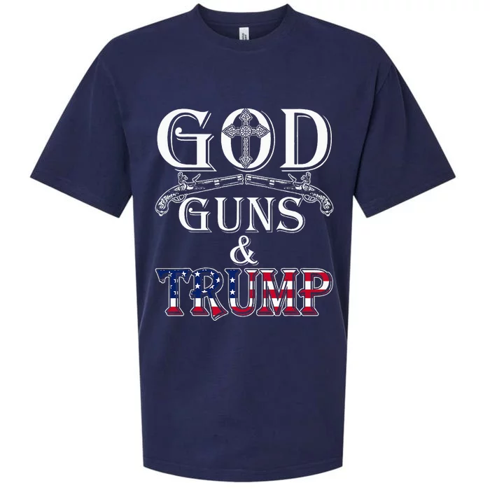 God Guns And Trump 2nd Amendment Sueded Cloud Jersey T-Shirt