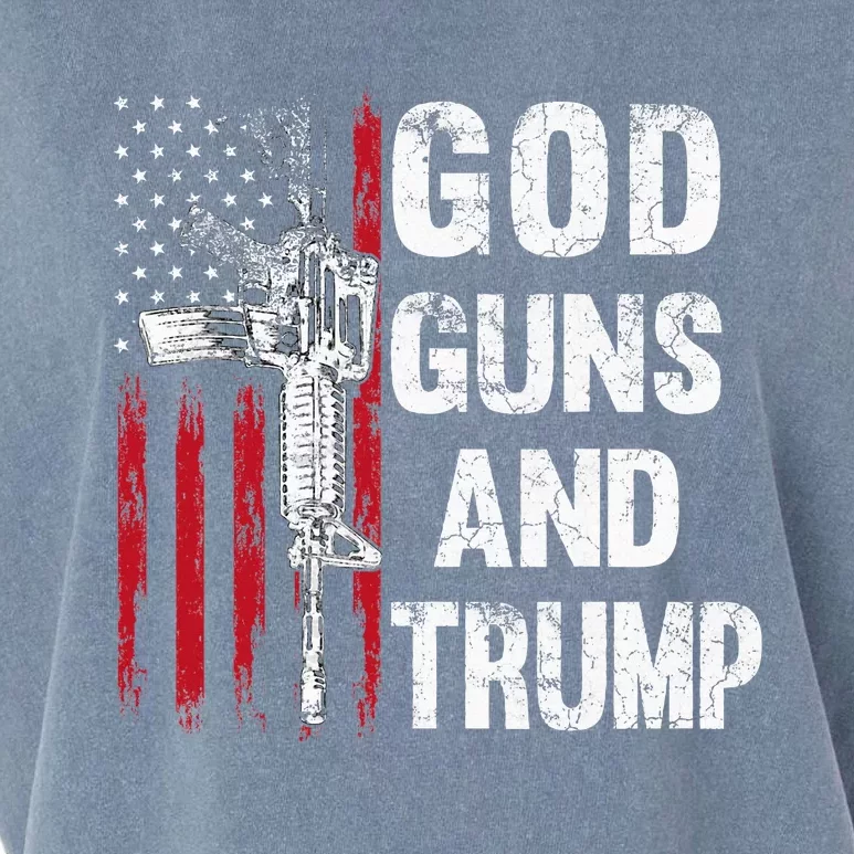 God Guns And Trump 2nd Amendment Flag Ar15 American Flag Garment-Dyed Women's Muscle Tee