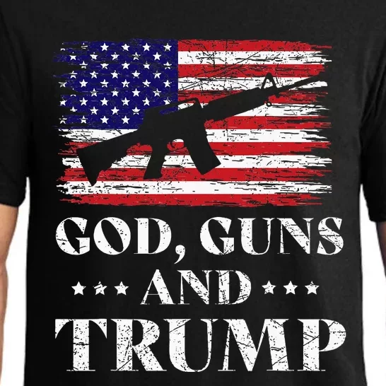 God Guns And Trump Donald Trump For President 2020 Pajama Set