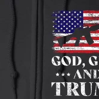 God Guns And Trump Donald Trump For President 2020 Full Zip Hoodie