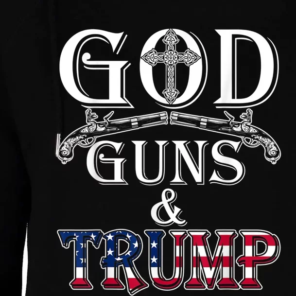 God Guns And Trump 2nd Trump 45 Womens Funnel Neck Pullover Hood