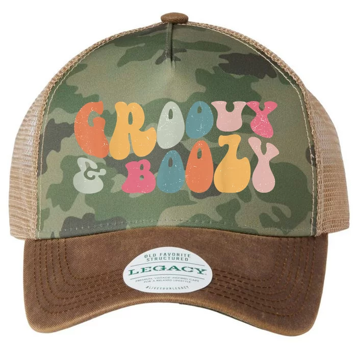 Groovy Groovy And Boozy Bachelorette Party Bridal Legacy Tie Dye Trucker Hat