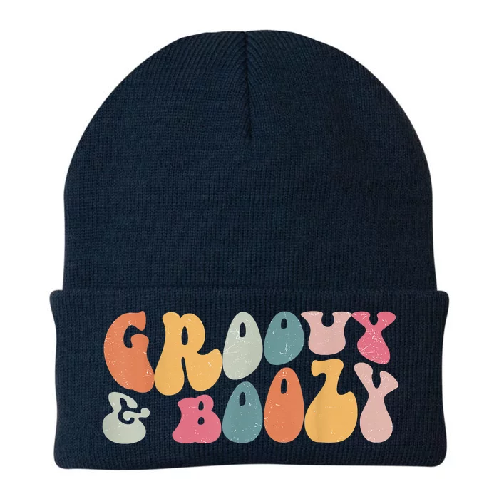 Groovy Groovy And Boozy Bachelorette Party Bridal Knit Cap Winter Beanie