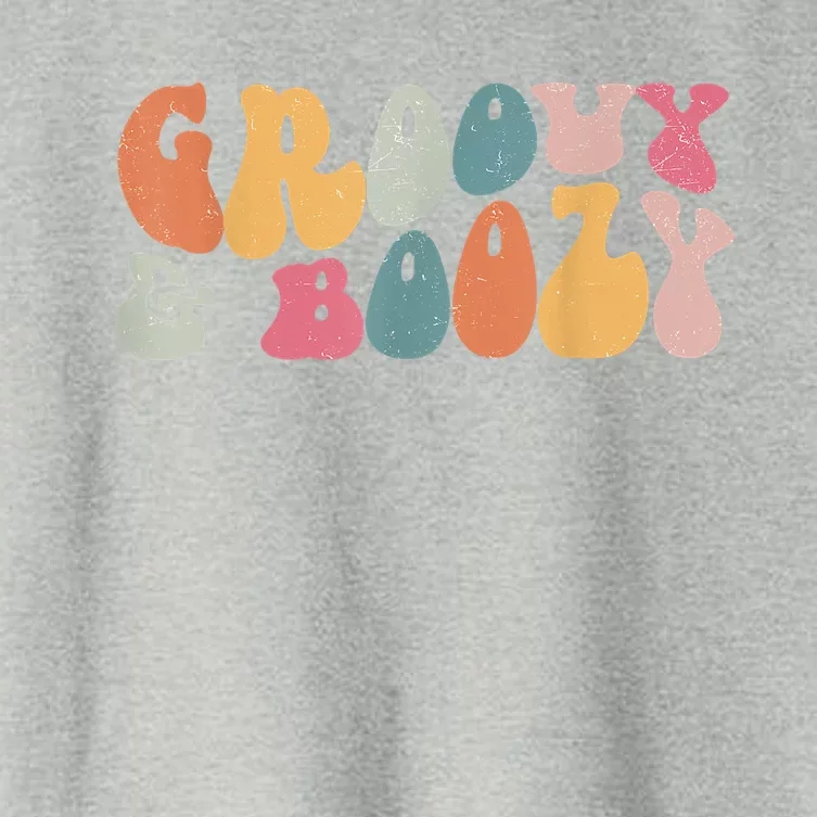 Groovy Groovy And Boozy Bachelorette Party Bridal Women's Crop Top Tee