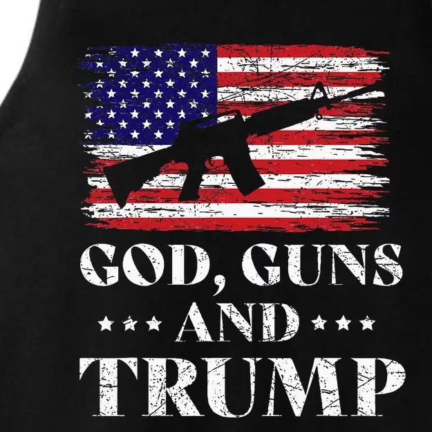 God Guns And Trump Ladies Tri-Blend Wicking Tank