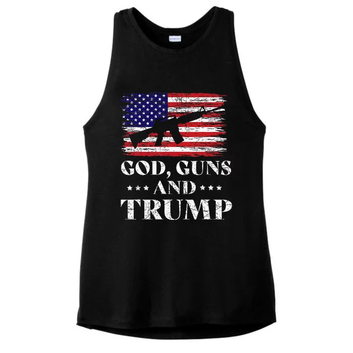 God Guns And Trump Ladies Tri-Blend Wicking Tank