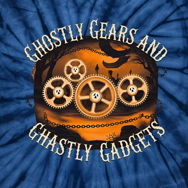 Ghostly Gears And Gadgets Mechanical Engineering Halloween Tie-Dye T-Shirt