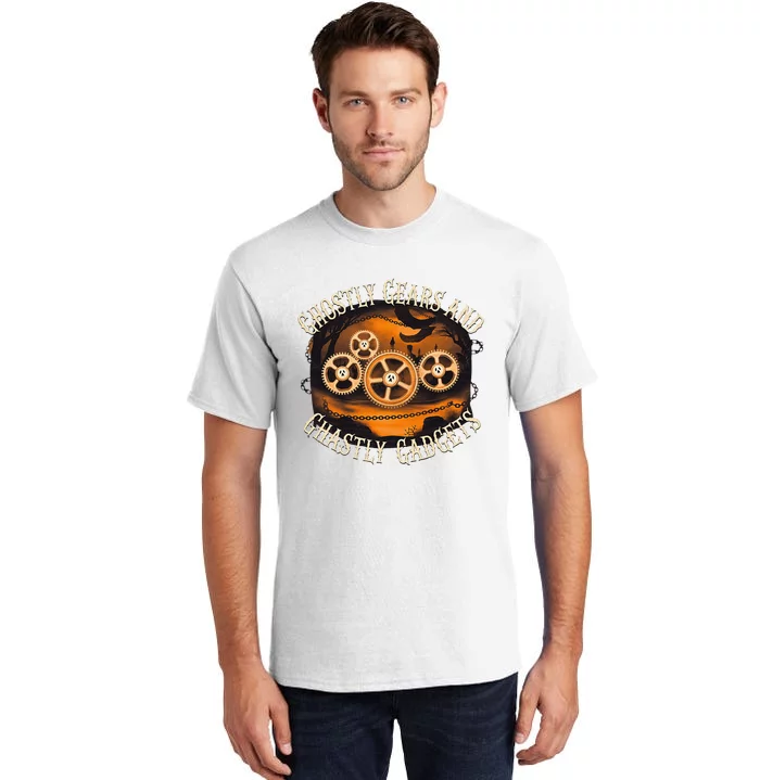 Ghostly Gears And Gadgets Mechanical Engineering Halloween Tall T-Shirt