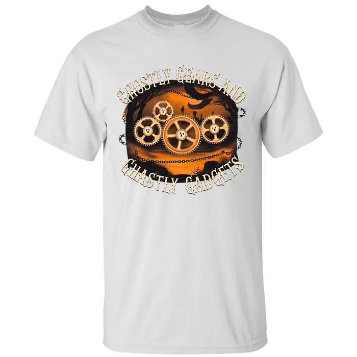 Ghostly Gears And Gadgets Mechanical Engineering Halloween Tall T-Shirt