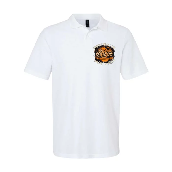 Ghostly Gears And Gadgets Mechanical Engineering Halloween Softstyle Adult Sport Polo