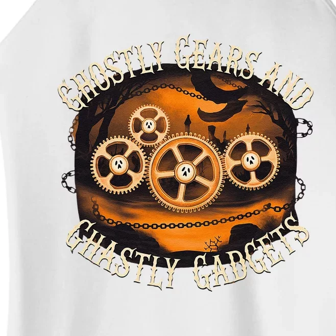 Ghostly Gears And Gadgets Mechanical Engineering Halloween Women’s Perfect Tri Rocker Tank