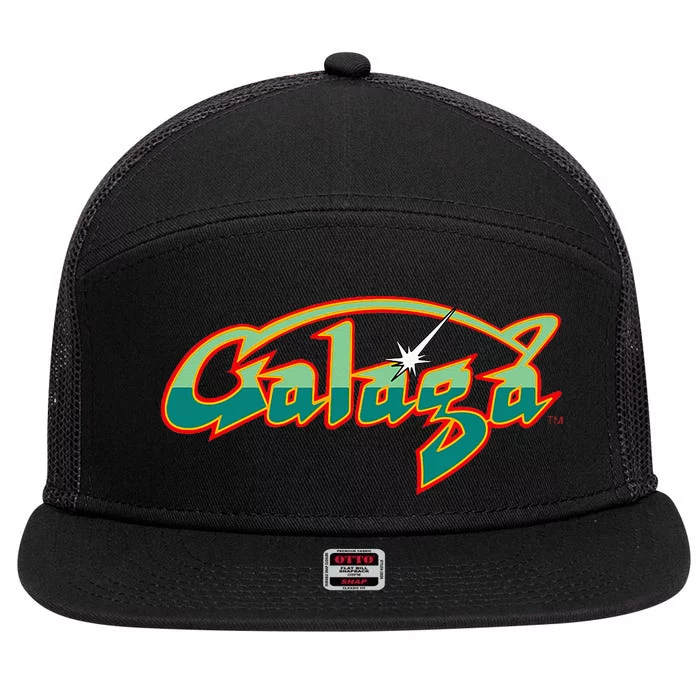 Galaga 7 Panel Mesh Trucker Snapback Hat