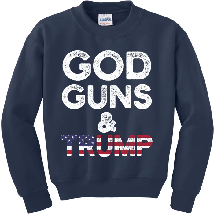 God Guns and Trump 2nd Amendment Pro Gun Hoodie Gift Kids Sweatshirt