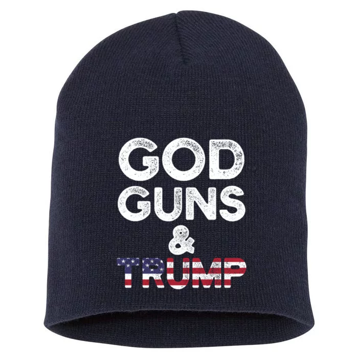 God Guns and Trump 2nd Amendment Pro Gun Hoodie Gift Short Acrylic Beanie