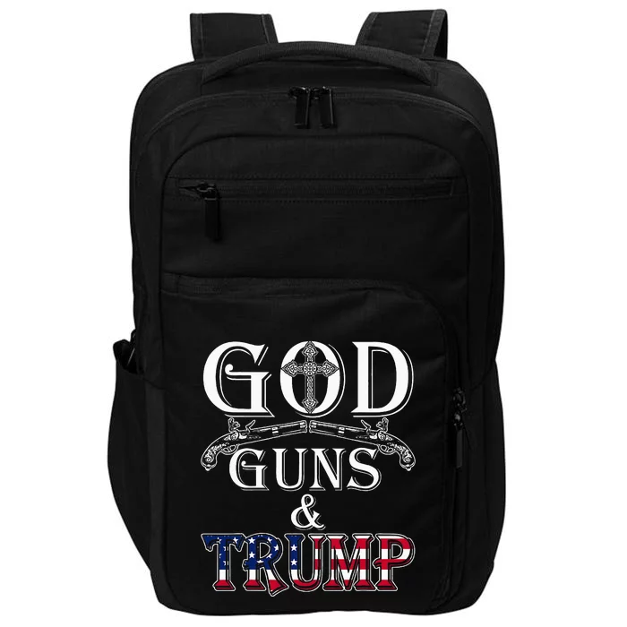 God Guns And Trump 2nd Amendment Trump 45 Impact Tech Backpack